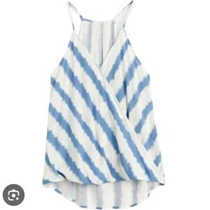 Market & Spruce Stitch Fix Blue and White Striped Halter Women's Tank. Large